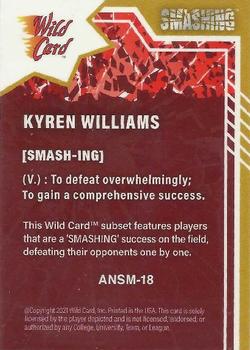 2021 Wild Card Alumination NIL - Smashing Red #ANSM-18 Kyren Williams Back