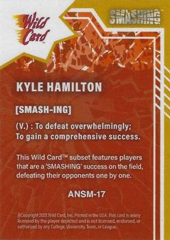 2021 Wild Card Alumination NIL - Smashing Orange #ANSM-17 Kyle Hamilton Back