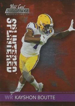 2021 Wild Card Alumination NIL - Splintered Red #ANSP-21 Kayshon Boutte Front