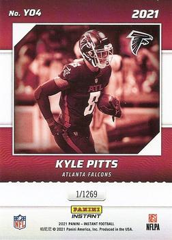 2021 Panini Instant Year One #YO4 Kyle Pitts Back