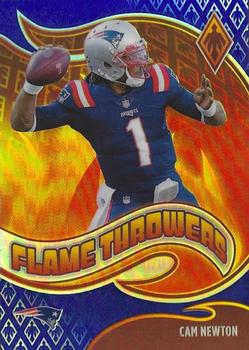 2021 Panini Phoenix - Flame Throwers Blue #FT-3 Cam Newton Front