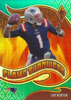 2021 Panini Phoenix - Flame Throwers Green #FT-3 Cam Newton Front