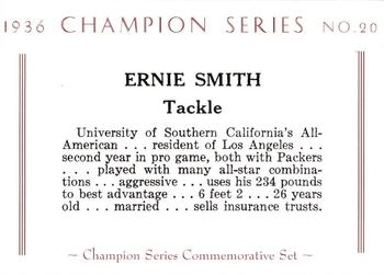 2001 Green Bay Packers 1936 Champion Series #20 Ernie Smith Back