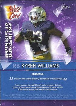 2021 Wild Card Alumination NIL - Splintered Purple #ANSP-4 Kyren Williams Back
