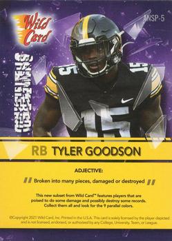2021 Wild Card Alumination NIL - Splintered Purple #ANSP-5 Tyler Goodson Back
