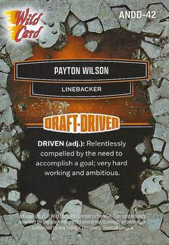 2021 Wild Card Alumination NIL - Draft-Driven Orange #ANDD-42 Payton Wilson Back