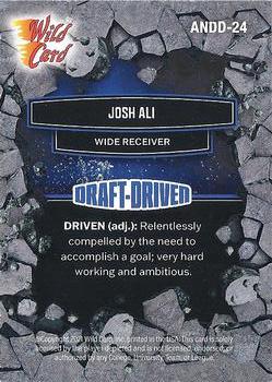 2021 Wild Card Alumination NIL - Draft-Driven Blue #ANDD-24 Josh Ali Back