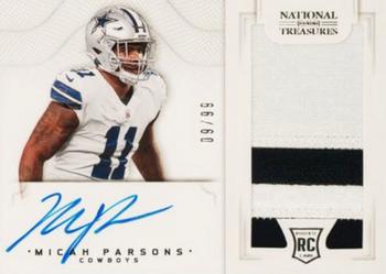 2021 Panini National Treasures - Crossover Rookie Patch Autographs #CRS-MP Micah Parsons Front