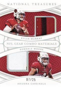 2021 Panini National Treasures - NFL Gear Combo Materials Holo Silver #CM-KR Kyler Murray / Rondale Moore Front