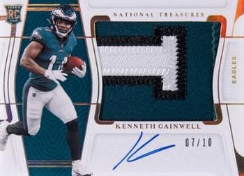 2021 Panini National Treasures - Rookie Material Signatures RPS Holo Gold #RMS-KG Kenneth Gainwell Front