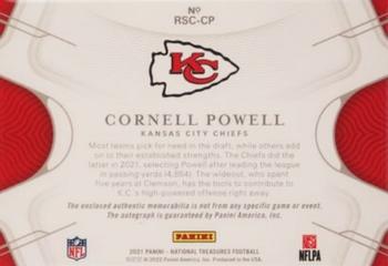 2021 Panini National Treasures - Rookie NFL Gear Signature Combos #RSC-CP Cornell Powell Back