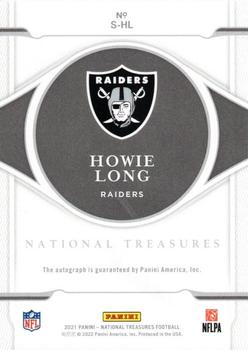 2021 Panini National Treasures - Signatures #S-HL Howie Long Back
