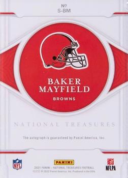 2021 Panini National Treasures - Signatures Gold #S-BM Baker Mayfield Back