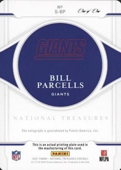 2021 Panini National Treasures - Signatures Printing Plate Magenta #S-BP Bill Parcells Back