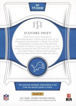 2021 Panini National Treasures - Treasured Patches Holo Gold #TP-DSW D'Andre Swift Back