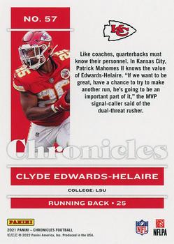 2021 Panini Chronicles #57 Clyde Edwards-Helaire Back