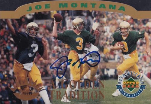 1995 Upper Deck Authenticated Joe Montana A Golden Tradition #NNO Joe Montana Front