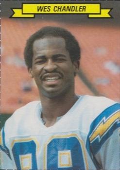 1983 Topps Stickers - NFL All-Pro Box Cards #NNO Wes Chandler Front