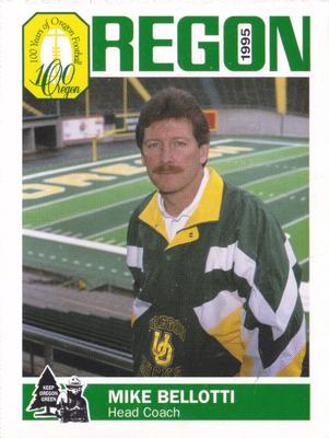 1995 Oregon Ducks Smokey #NNO Mike Bellotti Front