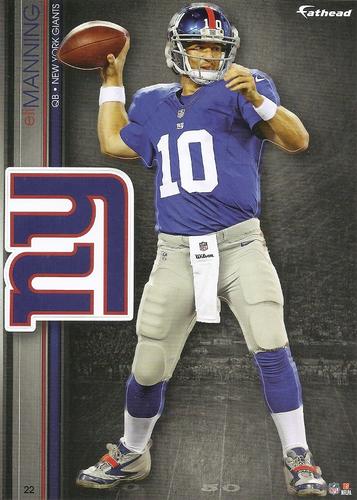 2013 Fathead Tradeables #22 Eli Manning Front
