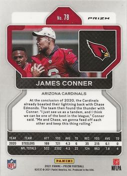 2021 Panini Prizm - Red White and Blue #78 James Conner Back