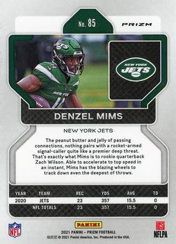 2021 Panini Prizm - Red White and Blue #85 Denzel Mims Back