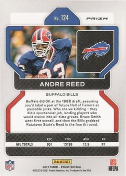 2021 Panini Prizm - Silver #124 Andre Reed Back