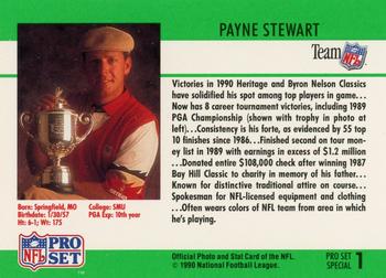 1990 Pro Set - Pro Set Special: Payne Stewart #1 Payne Stewart Back