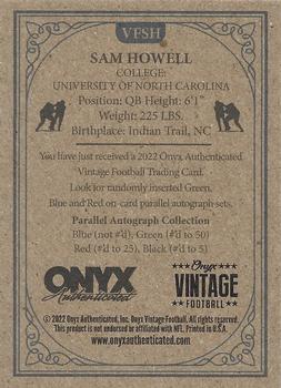 2022 Onyx Vintage #VFSH Sam Howell Back