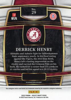 2022 Panini Select Draft Picks #29 Derrick Henry Back