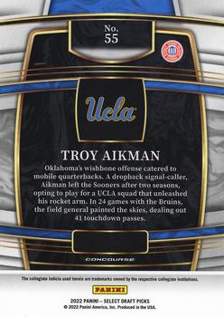 2022 Panini Select Draft Picks #55 Troy Aikman Back
