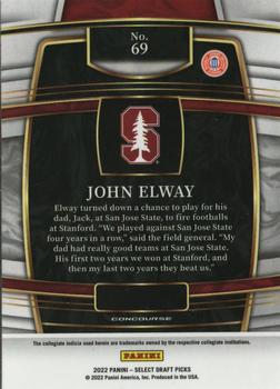 2022 Panini Select Draft Picks #69 John Elway Back
