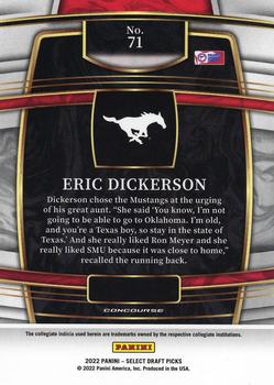 2022 Panini Select Draft Picks #71 Eric Dickerson Back