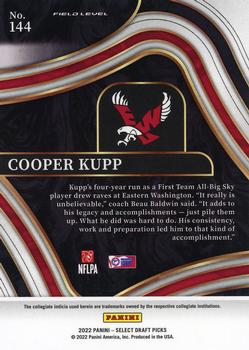 2022 Panini Select Draft Picks #144 Cooper Kupp Back