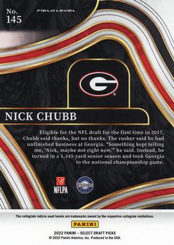 2022 Panini Select Draft Picks #145 Nick Chubb Back