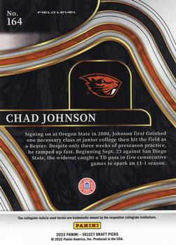 2022 Panini Select Draft Picks #164 Chad Johnson Back