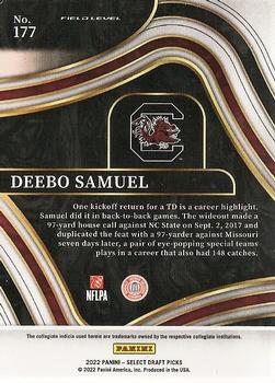 2022 Panini Select Draft Picks #177 Deebo Samuel Back