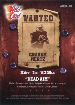 2021 Wild Card Alumination NIL - Dead Aim Gold Foil Lettering / Purple #ANDA-10 Graham Mertz Back
