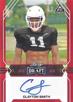 2022 Leaf Draft - Autographs Red #BA-CS2 Clayton Smith Front