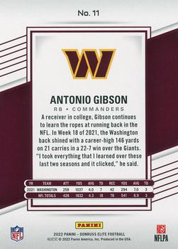 2022 Donruss Elite #11 Antonio Gibson Back