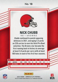 2022 Donruss Elite #18 Nick Chubb Back