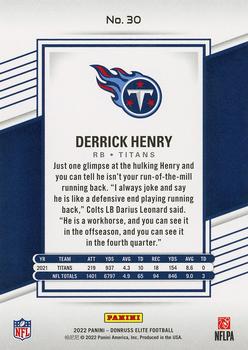 2022 Donruss Elite #30 Derrick Henry Back
