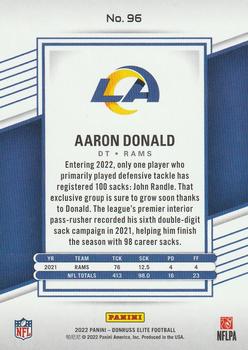 2022 Donruss Elite #96 Aaron Donald Back