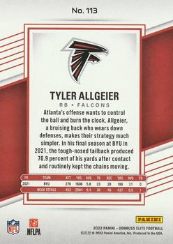 2022 Donruss Elite #113 Tyler Allgeier Back
