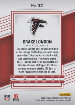2022 Donruss Elite #120 Drake London Back