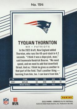 2022 Donruss Elite #154 Tyquan Thornton Back