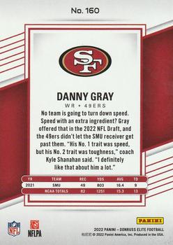 2022 Donruss Elite #160 Danny Gray Back