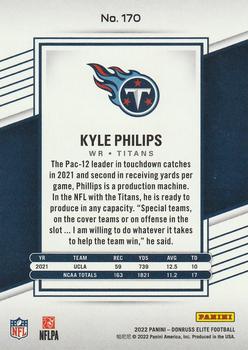 2022 Donruss Elite #170 Kyle Philips Back