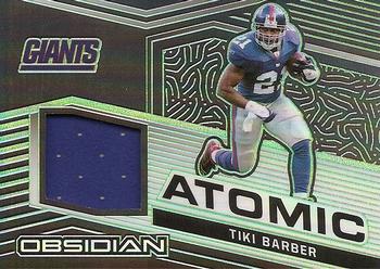 2021 Panini Obsidian - Atomic Material Electric Etch Green #AM-TBA Tiki Barber Front