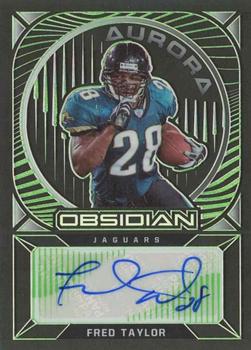 2021 Panini Obsidian - Aurora Autos Electric Etch Green #AA-FT Fred Taylor Front